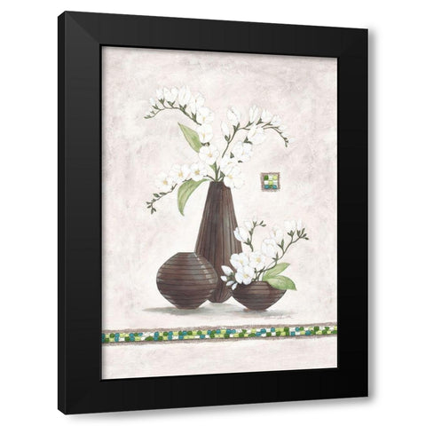 Secret Garden II Black Modern Wood Framed Art Print with Double Matting by Ancilotti, Claudia