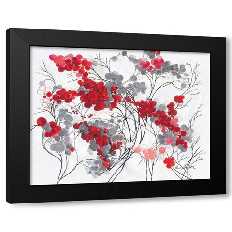 Bubbletree Black Modern Wood Framed Art Print with Double Matting by Ancilotti, Claudia