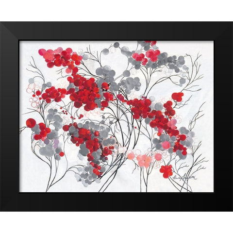 Bubbletree Black Modern Wood Framed Art Print by Ancilotti, Claudia