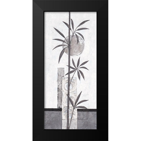 Silver Bamboo I Black Modern Wood Framed Art Print by Ancilotti, Claudia