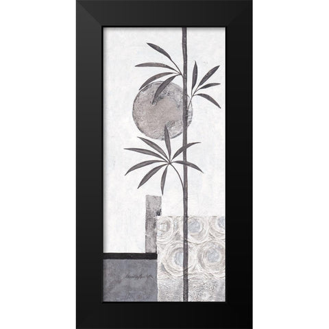 Silver Bamboo II Black Modern Wood Framed Art Print by Ancilotti, Claudia