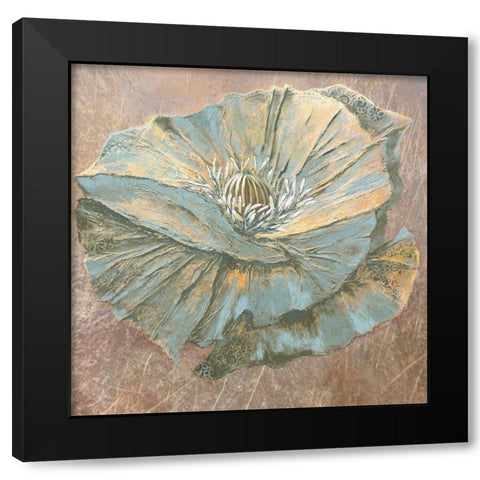 Blue Flower I Black Modern Wood Framed Art Print by Withaar, Rian