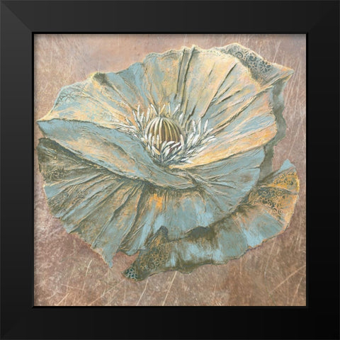 Blue Flower I Black Modern Wood Framed Art Print by Withaar, Rian