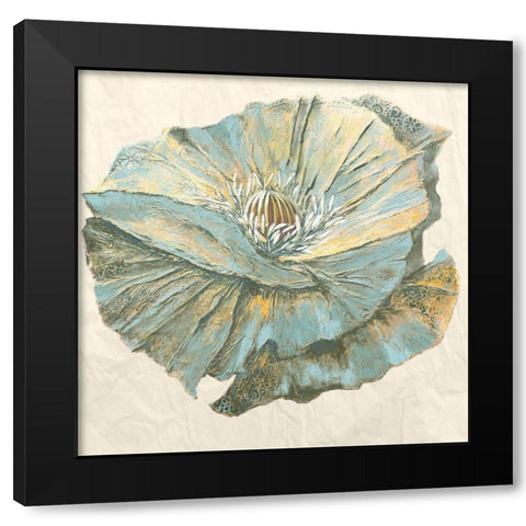 Sapphire Bloom I Black Modern Wood Framed Art Print by Withaar, Rian