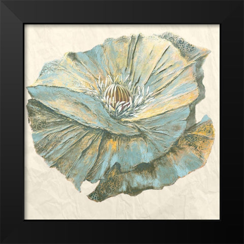 Sapphire Bloom I Black Modern Wood Framed Art Print by Withaar, Rian