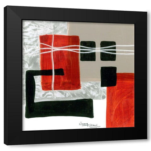 Construction Zone 1 Black Modern Wood Framed Art Print by Kikani, Umang