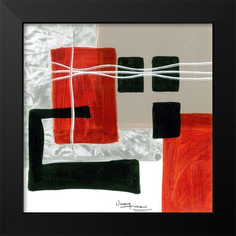 Construction Zone 1 Black Modern Wood Framed Art Print by Kikani, Umang