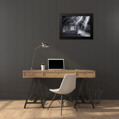 Factory 2 Black Modern Wood Framed Art Print by Henk van Gog