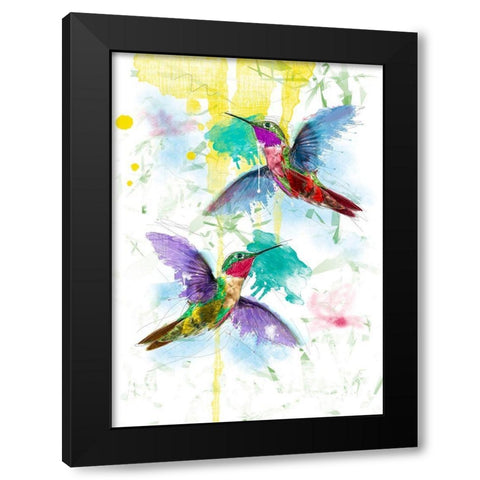 Kolibri Black Modern Wood Framed Art Print by Henk van Gog
