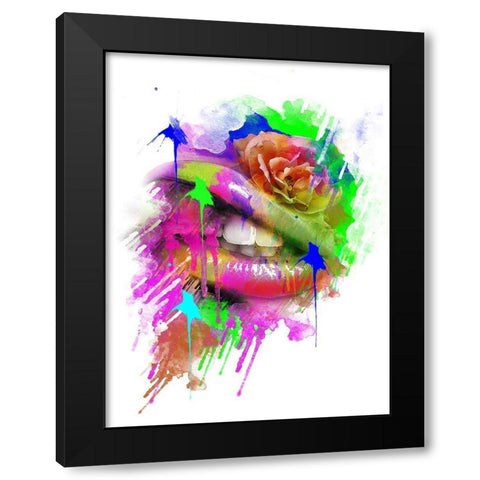 Lioneye Black Modern Wood Framed Art Print by Henk van Gog