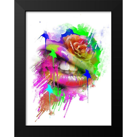 Lioneye Black Modern Wood Framed Art Print by Henk van Gog