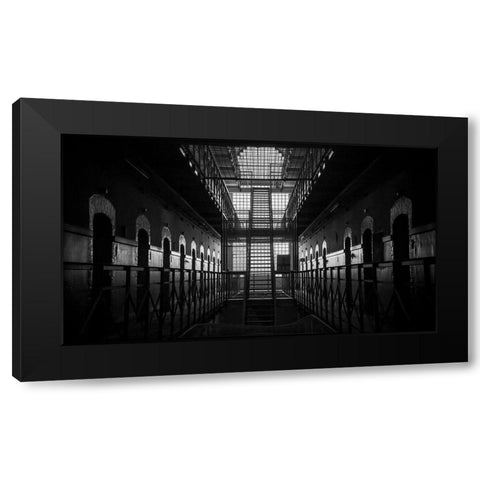 Prison 2 Black Modern Wood Framed Art Print with Double Matting by Henk van Gog