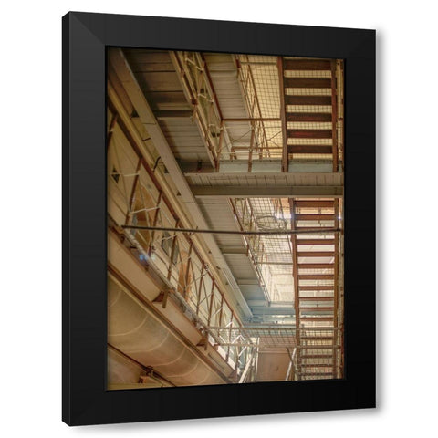 Prison 3 Black Modern Wood Framed Art Print by Henk van Gog