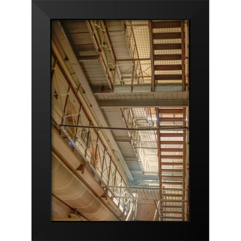 Prison 3 Black Modern Wood Framed Art Print by Henk van Gog