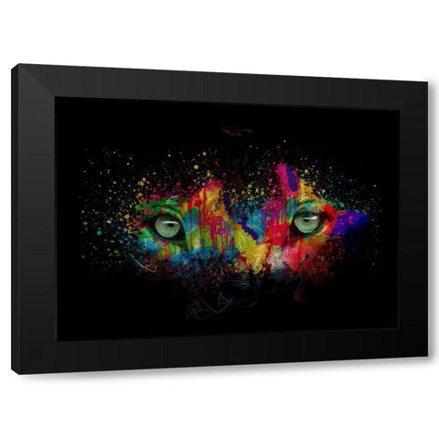 Lioneye Black Modern Wood Framed Art Print with Double Matting by Henk van Gog