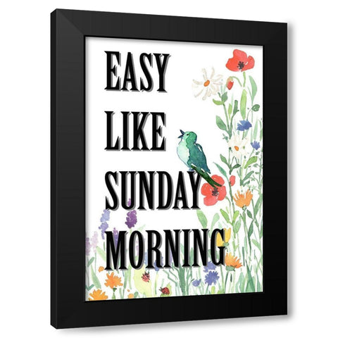 Easy like Sunday Morning 1 Black Modern Wood Framed Art Print with Double Matting by Holzner, Renate