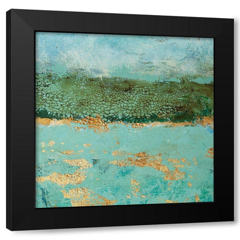 Golden Horizon 2 Black Modern Wood Framed Art Print by Holzner, Renate