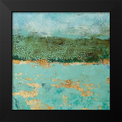 Golden Horizon 2 Black Modern Wood Framed Art Print by Holzner, Renate