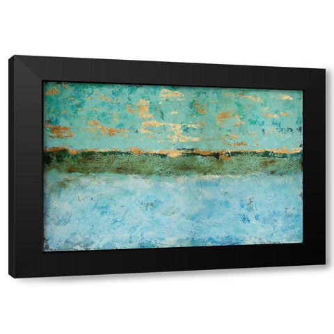 Golden Horizon Black Modern Wood Framed Art Print by Holzner, Renate