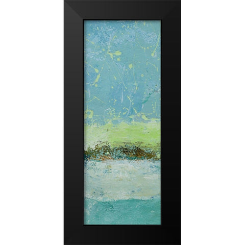 Green Horizon 2 Black Modern Wood Framed Art Print by Holzner, Renate