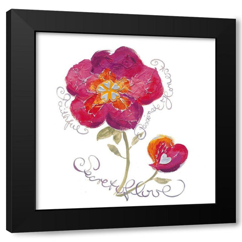 Secrets of Love Black Modern Wood Framed Art Print by Holzner, Renate
