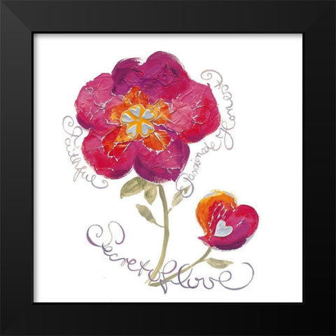 Secrets of Love Black Modern Wood Framed Art Print by Holzner, Renate