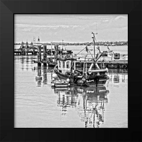 BOAT IN BLACK AND WHITE I Black Modern Wood Framed Art Print by Fossey, George