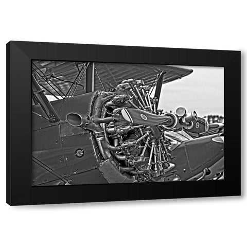 ENGINE IN BLACK AND WHITE II Black Modern Wood Framed Art Print with Double Matting by Fossey, George