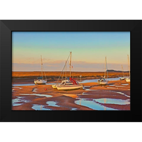 SUNSET BOAT I Black Modern Wood Framed Art Print by Fossey, George