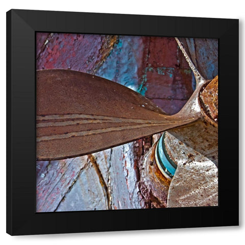 OLD TURBINE I Black Modern Wood Framed Art Print with Double Matting by Fossey, George