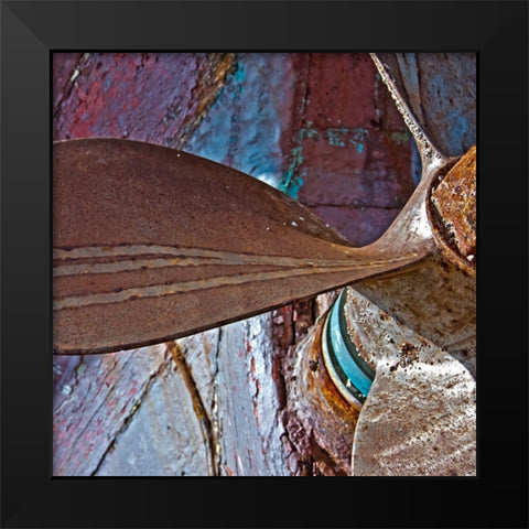 OLD TURBINE I Black Modern Wood Framed Art Print by Fossey, George