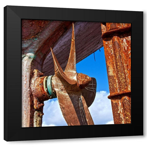 OLD TURBINE II Black Modern Wood Framed Art Print with Double Matting by Fossey, George