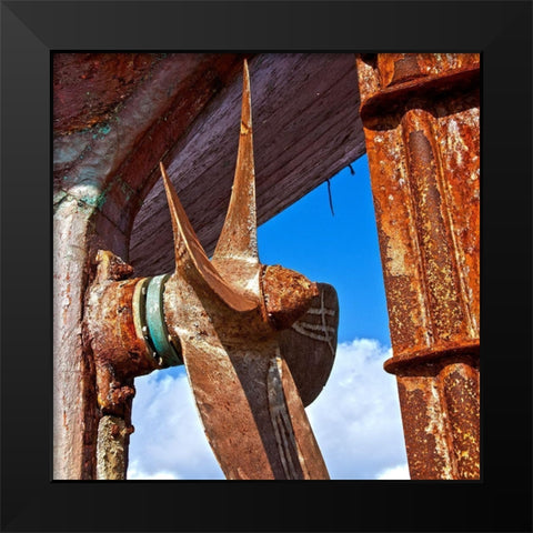 OLD TURBINE II Black Modern Wood Framed Art Print by Fossey, George