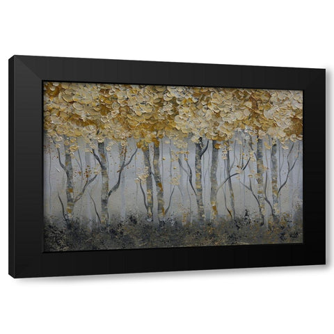 ROW OF TREES Black Modern Wood Framed Art Print by Lake, Kaye