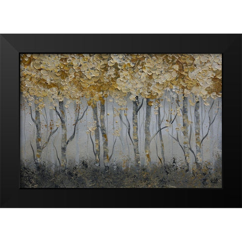 ROW OF TREES Black Modern Wood Framed Art Print by Lake, Kaye