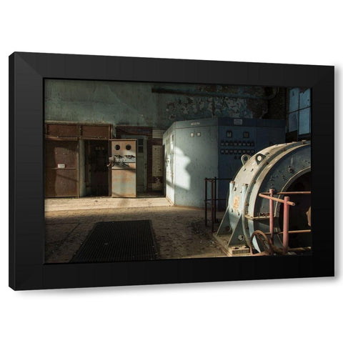 FORGOTTEN INDUSTRIES III Black Modern Wood Framed Art Print by Carlier, Dick