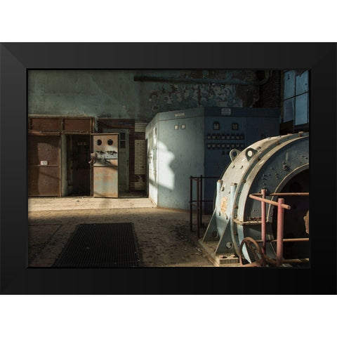 FORGOTTEN INDUSTRIES III Black Modern Wood Framed Art Print by Carlier, Dick