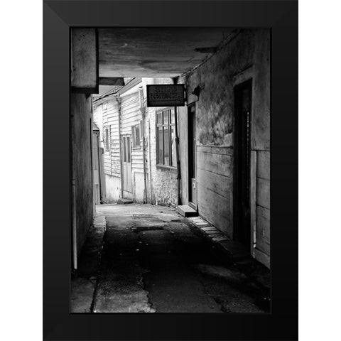 RUN-DOWN BUILDINGS II Black Modern Wood Framed Art Print by Carlier, Dick