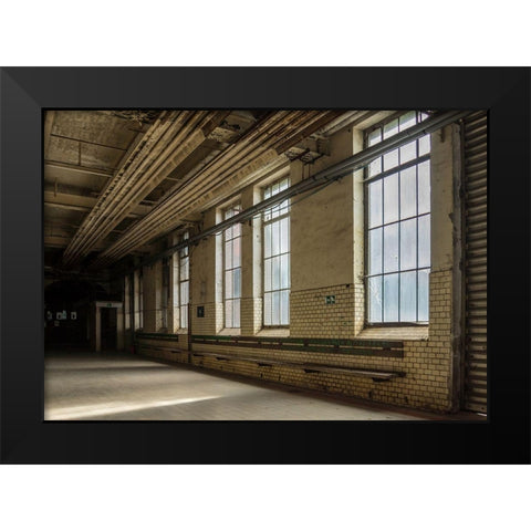 FORGOTTEN INDUSTIES V Black Modern Wood Framed Art Print by Carlier, Dick