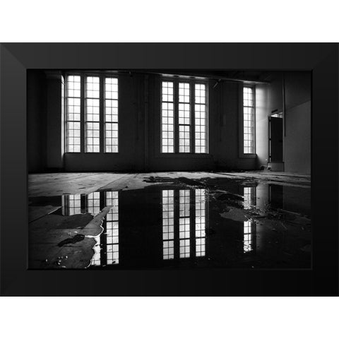 RUN-DOWN BUILDINGS IV Black Modern Wood Framed Art Print by Carlier, Dick
