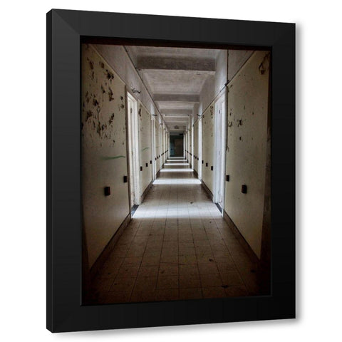 FORGOTTEN HOMES IV Black Modern Wood Framed Art Print with Double Matting by Carlier, Dick