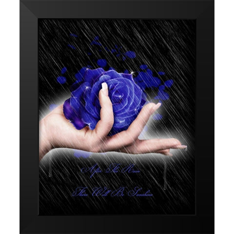 After the rain there will be sunshine Black Modern Wood Framed Art Print by Babette