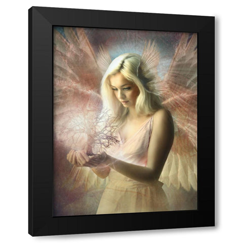 Angel JehoÃ«l Black Modern Wood Framed Art Print by Babette