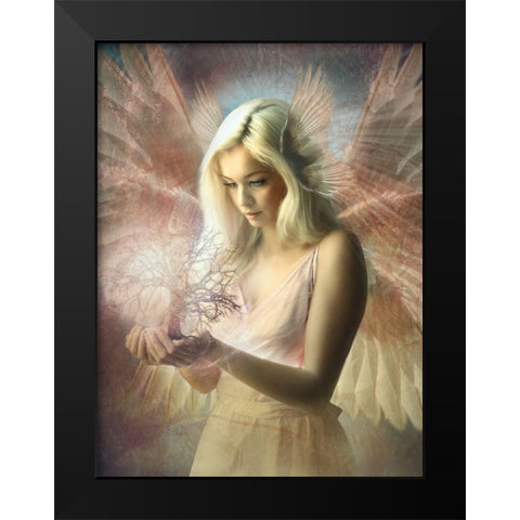 Angel JehoÃ«l Black Modern Wood Framed Art Print by Babette