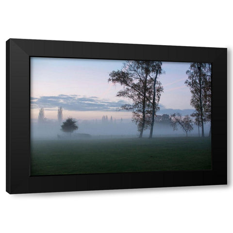 Foggy Morning I Black Modern Wood Framed Art Print with Double Matting by Carlier, Dick