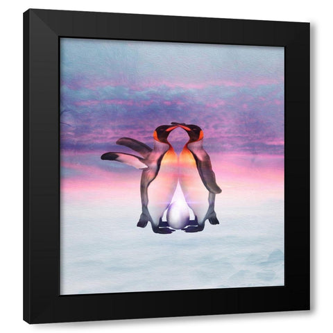 Liefdeskaart 15 Black Modern Wood Framed Art Print with Double Matting by Babette