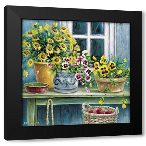 Garden Expression I Black Modern Wood Framed Art Print with Double Matting by Erwin, Eric
