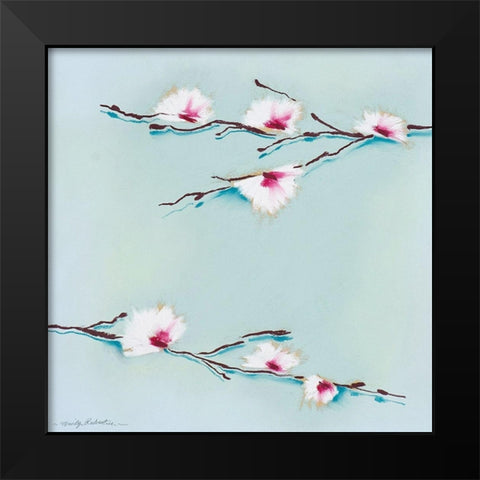 Blossom Black Modern Wood Framed Art Print by Robertson, Marilyn