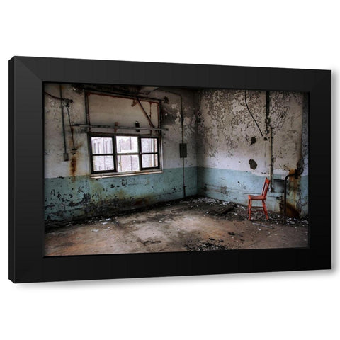 Deserted Room Black Modern Wood Framed Art Print with Double Matting by Carlier, Dick