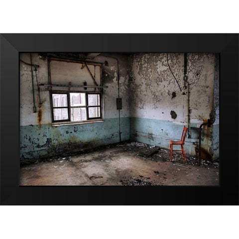 Deserted Room Black Modern Wood Framed Art Print by Carlier, Dick